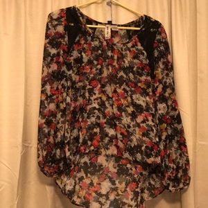 A floral blouse